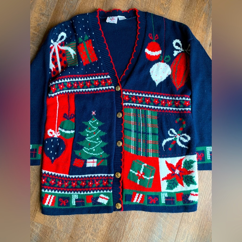 Nutcracker Christmas Cardigan Size Large Novelty Holiday Sweater